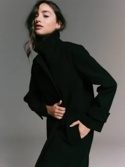 Next Long Maxi Coat Black Clearance