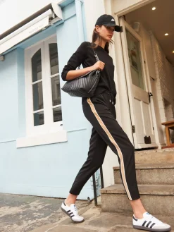 Next Black Long Sleeve Heavyweight Crew Neck T-Shirt Hot