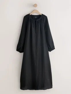 Next Long Sleeve Maxi Kaftan Black Best