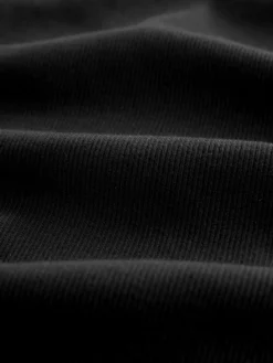 Next Black Long Sleeve Ribbed Crew Neck Top