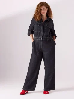 Next Black Maternity Denim Boilersuit Discount
