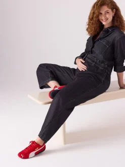 Next Black Maternity Denim Boilersuit Discount