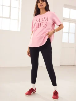 Next Black Maternity Ribbed Seamless Leggings Online