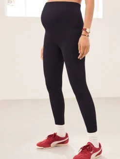 Next Black Maternity Ribbed Seamless Leggings Online
