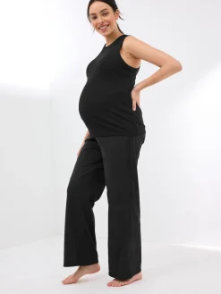 Next Black Maternity Yoga Flare Leggings New