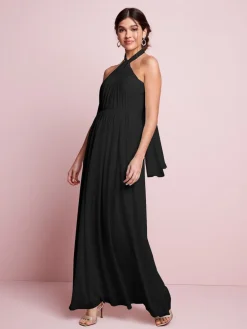 Next Black Mesh Multiway Wedding Guest Bridesmaid Maxi Dress