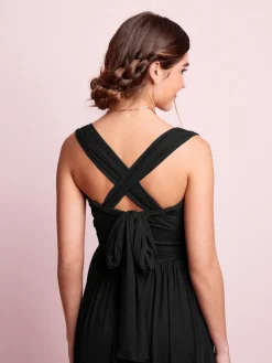 Next Black Mesh Multiway Wedding Guest Bridesmaid Maxi Dress