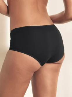 Next Black Midi Cotton Rich Knickers 5 Pack Online