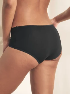 Next Black Midi Cotton Rich Knickers 5 Pack Online
