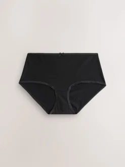 Next Black Midi Full Briefs Cotton Knickers 10 Pack New