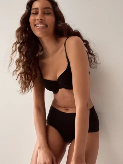 Next Midi No VPL Comfort Knickers 3 Pack Black Discount