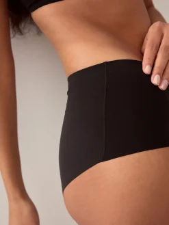 Next Midi No VPL Comfort Knickers 3 Pack Black Discount