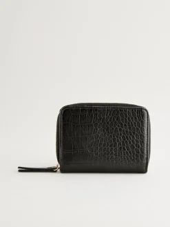 Next Midi Zip Around Purse Black Discount