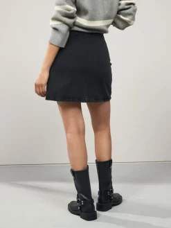 Next Mini Denim Skirt Black Sale