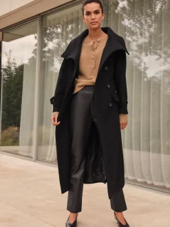 Next N. Premium Funnel Coat Black Best