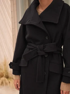 Next N. Premium Funnel Coat Black Best