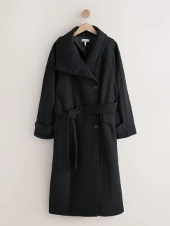Next N. Premium Funnel Coat Black Best