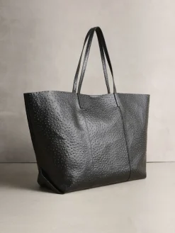 Next N. Premium Large Leather Shopper Bag Black Clearance