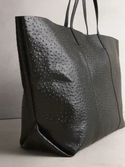 Next N. Premium Large Leather Shopper Bag Black Clearance