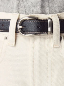 Next N. Premium Made In Italy Mid Width Belt Black Outlet