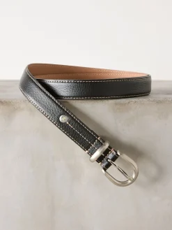 Next N. Premium Made In Italy Mid Width Belt Black Outlet