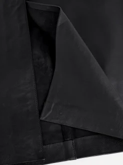 Next N. Premium Real Leather Pencil Skirt Black Sale