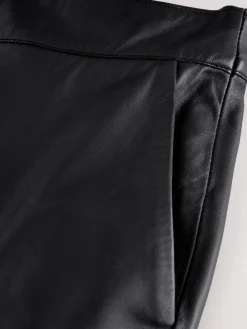 Next N. Premium Real Leather Pencil Skirt Black Sale