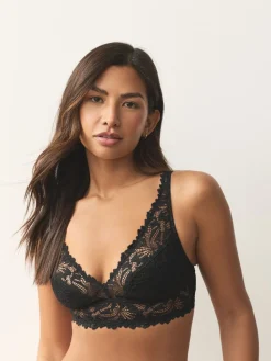 Next Non Pad Non Wire Lace Ultimate Comfort Bra Black Clearance