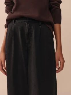 Next N.Premium High Rise Culotte Jeans Black