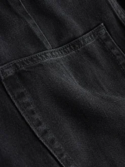 Next N.Premium High Rise Culotte Jeans Black