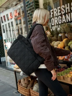 Next Nylon Quilted Shoulder Bag Black Sale