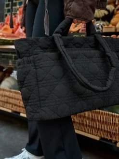 Next Nylon Quilted Shoulder Bag Black Sale