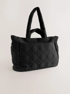 Next Nylon Quilted Shoulder Bag Black Sale