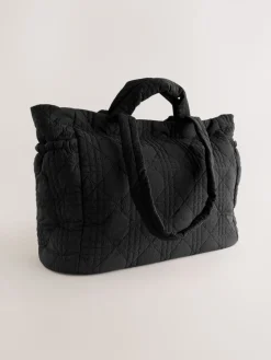 Next Nylon Quilted Shoulder Bag Black Sale