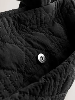 Next Nylon Quilted Shoulder Bag Black Sale