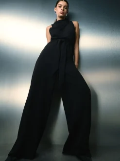 Next Occasion Cowl Neck Sleeveless Jersey Jumpsuit Black Online