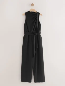 Next Occasion Cowl Neck Sleeveless Jersey Jumpsuit Black Online