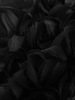 Next Occasion 3D Floral Bandeau Maxi Dress with Detachable Straps Black