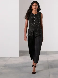 Next Occasion 2-in-1 Tweed Waistcoat Dress Black Hot