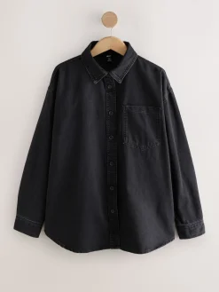 Next Black Oversize Denim Shirt Best