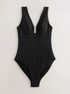 Next Black Plunge Shaping Tummy Control Swimsuit Discount