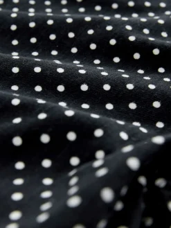 Next Straight Leg Jeans Black Polka Dot Clearance
