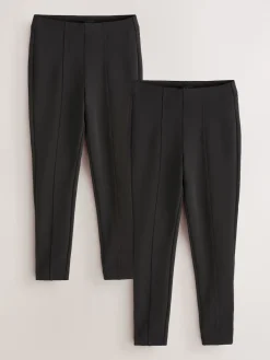 Next Black Ponte Leggings 2 Pack
