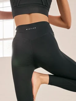 Next Power Active Sports Leggings with Pocket Black New