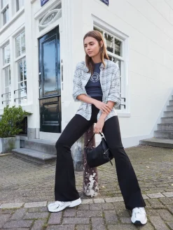 Next Black Power Sculpting Ponte Flare Leggings Clearance