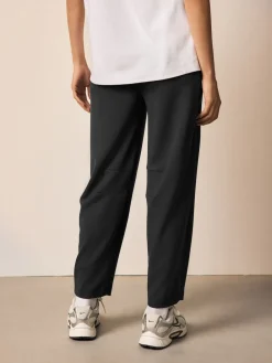 Next Premium Heavyweight Slinky Barrel Leg Joggers Black Hot