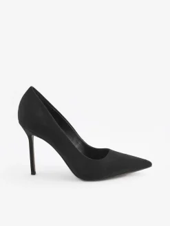 Next Black Premium Point Toe Court Shoes Discount