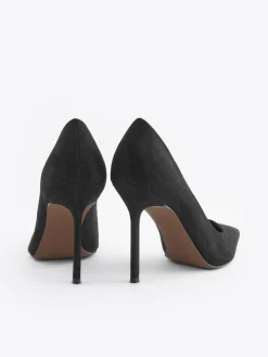 Next Black Premium Point Toe Court Shoes Discount