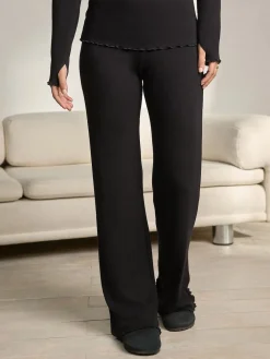 Next Premium Thermal Maximum Warmth Merino Wool Trousers Black Hot