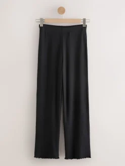 Next Premium Thermal Maximum Warmth Merino Wool Trousers Black Hot